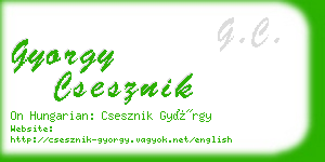 gyorgy csesznik business card